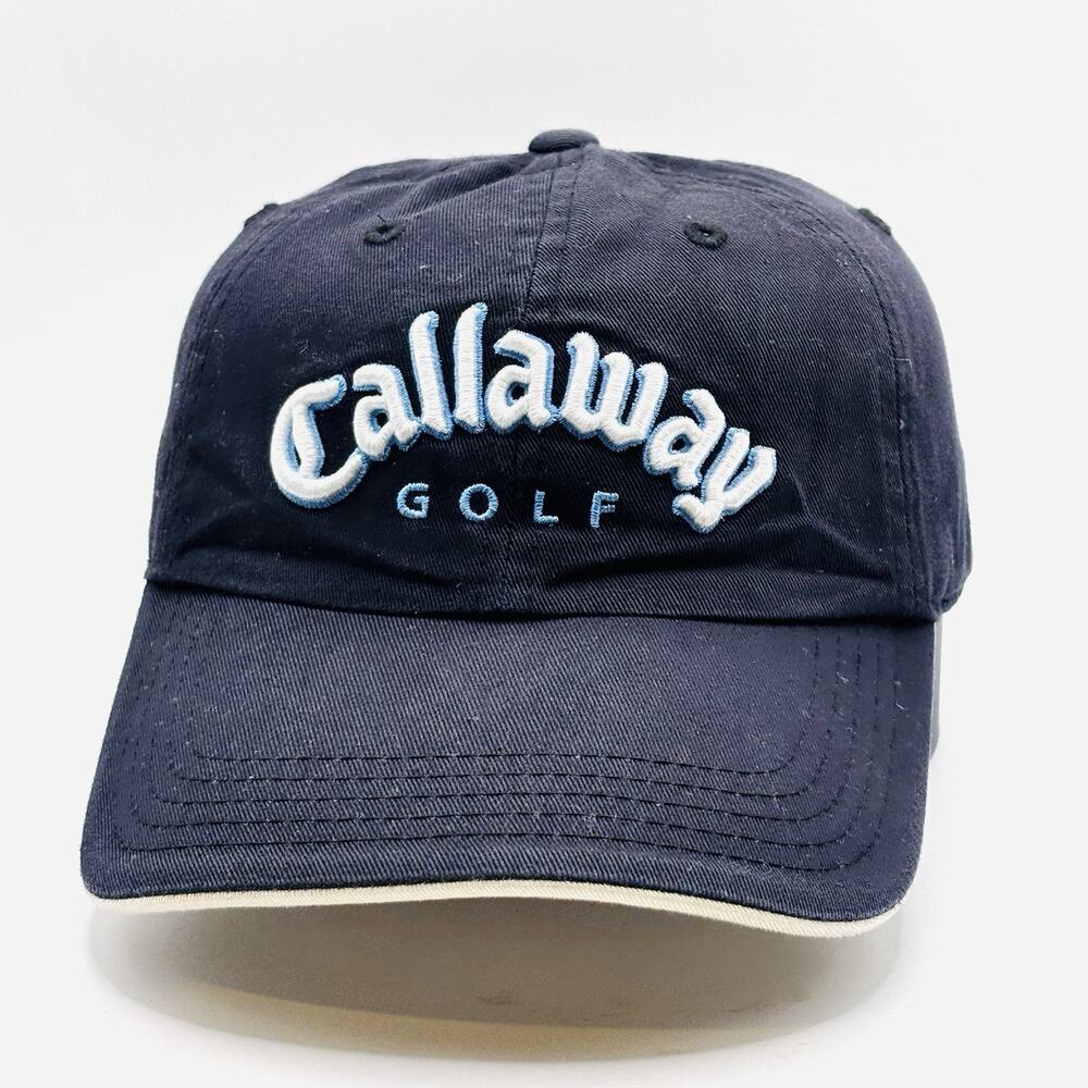Vintage Callaway Golf Hat Cap Strapback Navy Blue One Size